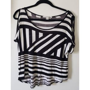 Black and White Strip Top